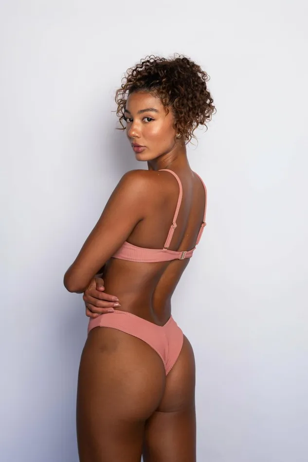Skatie Bottoms Iggy Bikini Bottom Rosette Classic Ribbed 8211 Women