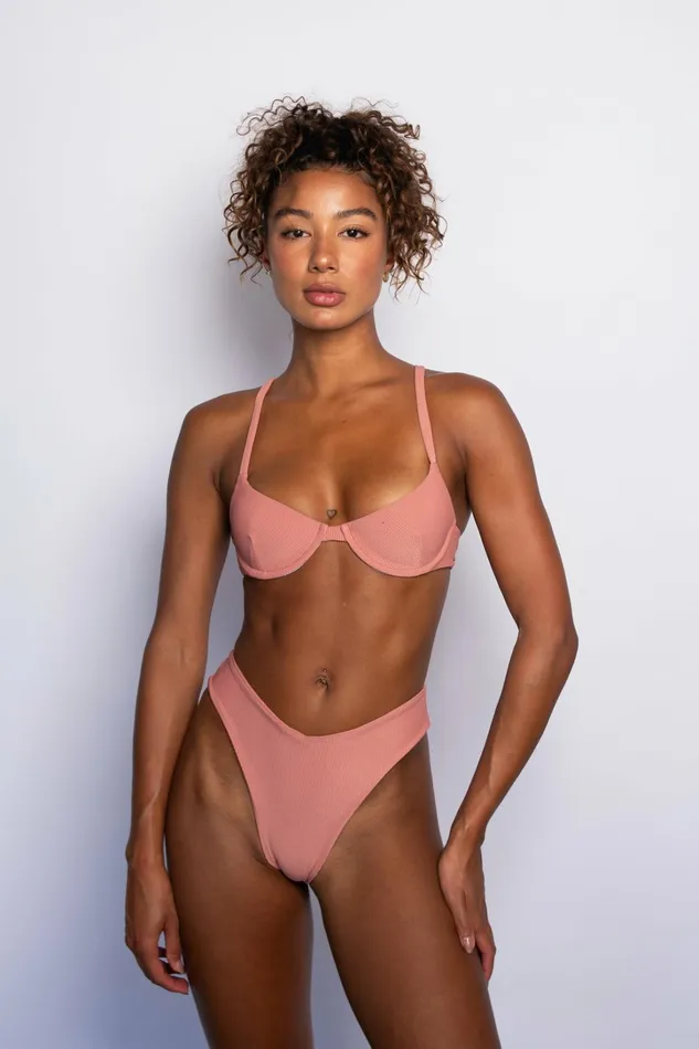Skatie Bottoms Iggy Bikini Bottom Rosette Classic Ribbed 8211 Women