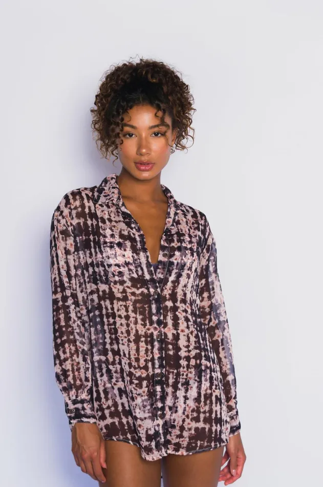 Skatie CoverUps Phoenix Button Down Chiffon Dawn 8211 Women