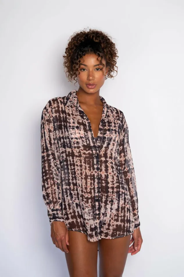 Skatie CoverUps Phoenix Button Down Chiffon Dawn 8211 Women