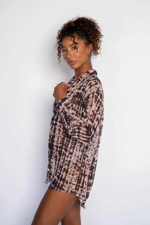 Skatie CoverUps Phoenix Button Down Chiffon Dawn 8211 Women