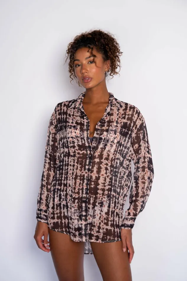 Skatie CoverUps Phoenix Button Down Chiffon Dawn 8211 Women