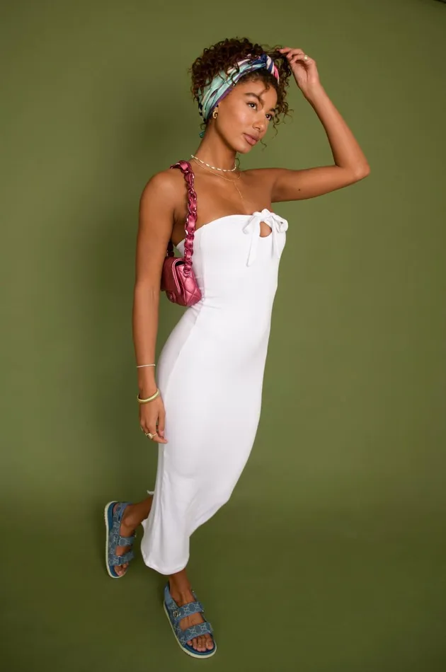 Skatie Dresses Cassie Dress Ribbed White 8211 Women