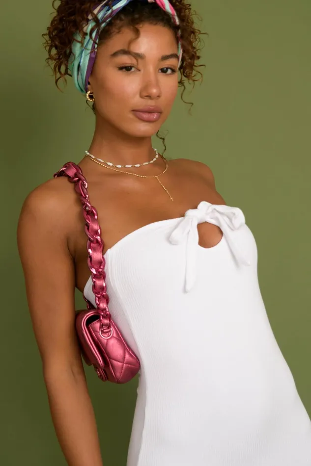 Skatie Dresses Cassie Dress Ribbed White 8211 Women