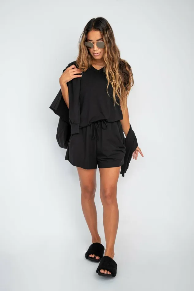 Skatie Sweats CLOUDLUX Cooper Shorts Black 8211 Women