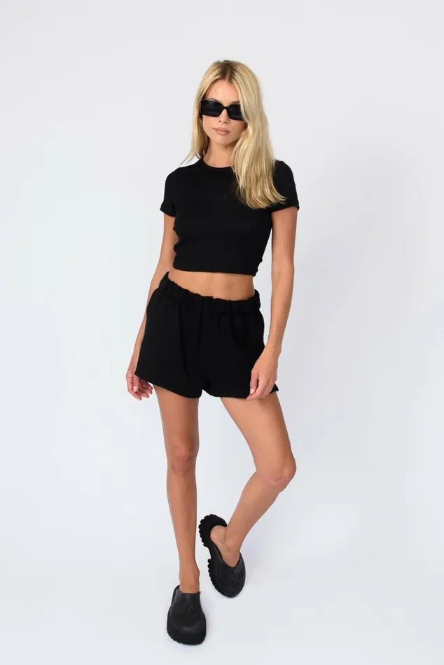 Skatie Sweats CLOUDLUX Sawyer Shorts Black 8211 Women