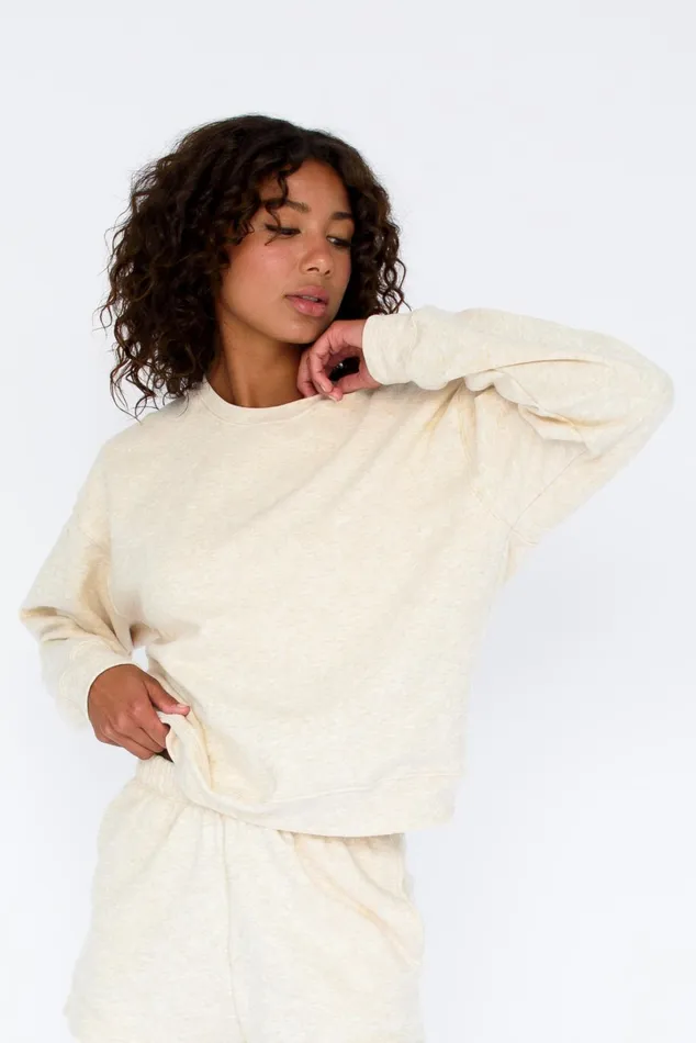Skatie Sweats Ultralux Chris Crewneck Latte 8211 Women