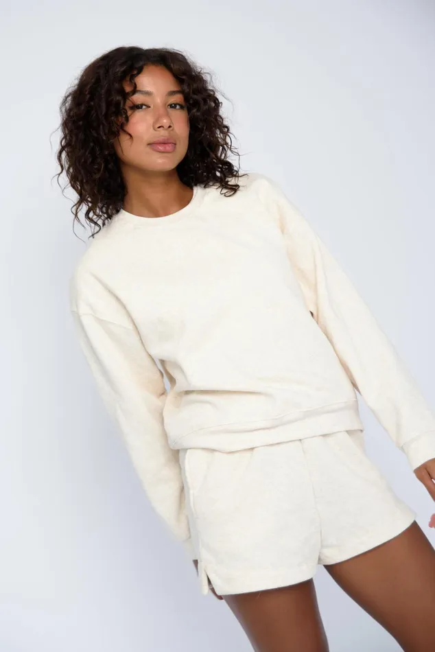 Skatie Sweats Ultralux Chris Crewneck Latte 8211 Women