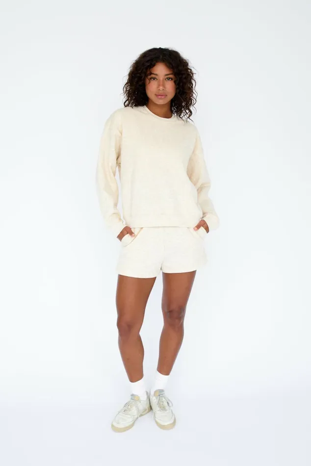 Skatie Sweats Ultralux Chris Crewneck Latte 8211 Women