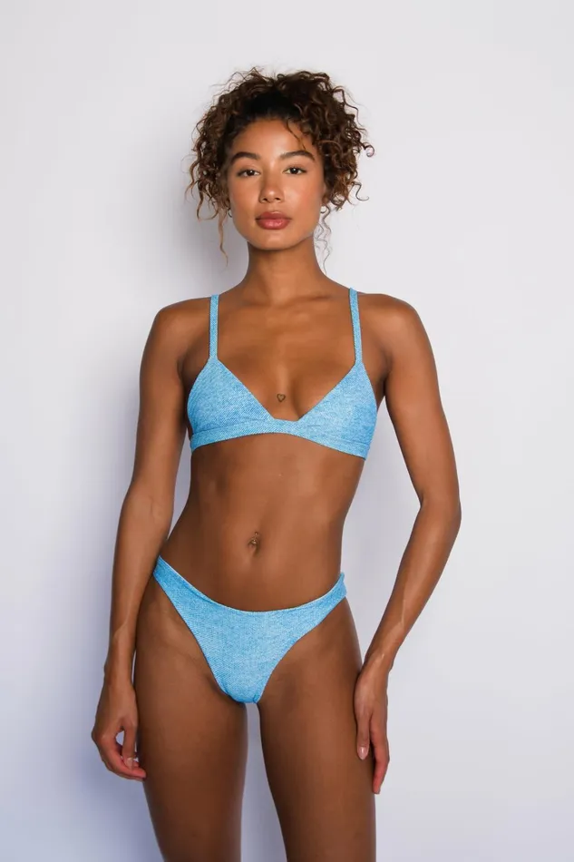 Skatie Tops Kourtney Bikini Top Blue Jean 8211 Women