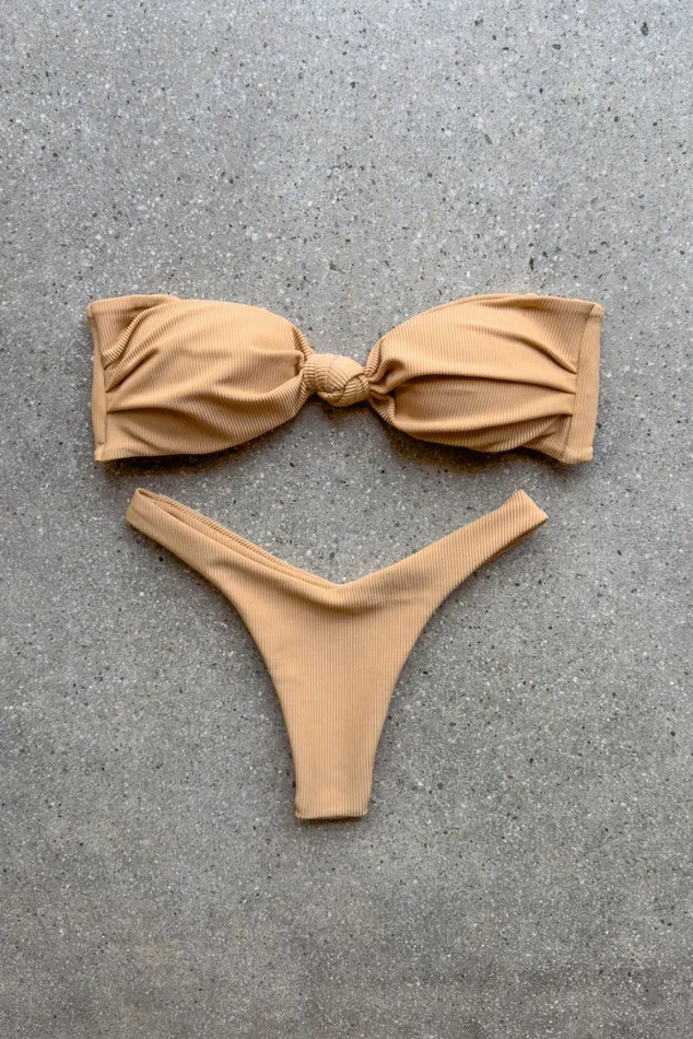 Skatie Tops Lyndi Bikini Top Nude Classic Ribbed 8211 Women