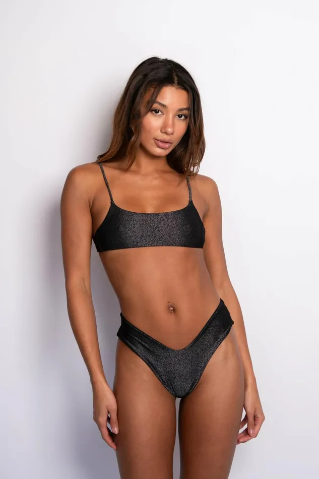 Skatie Tops Maddie Top Black Sparkle 8211 Women