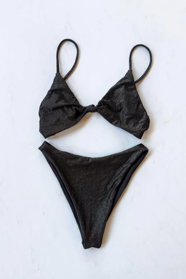 Skatie Tops Sarah Bikini Top Black Sparkle 8211 Women