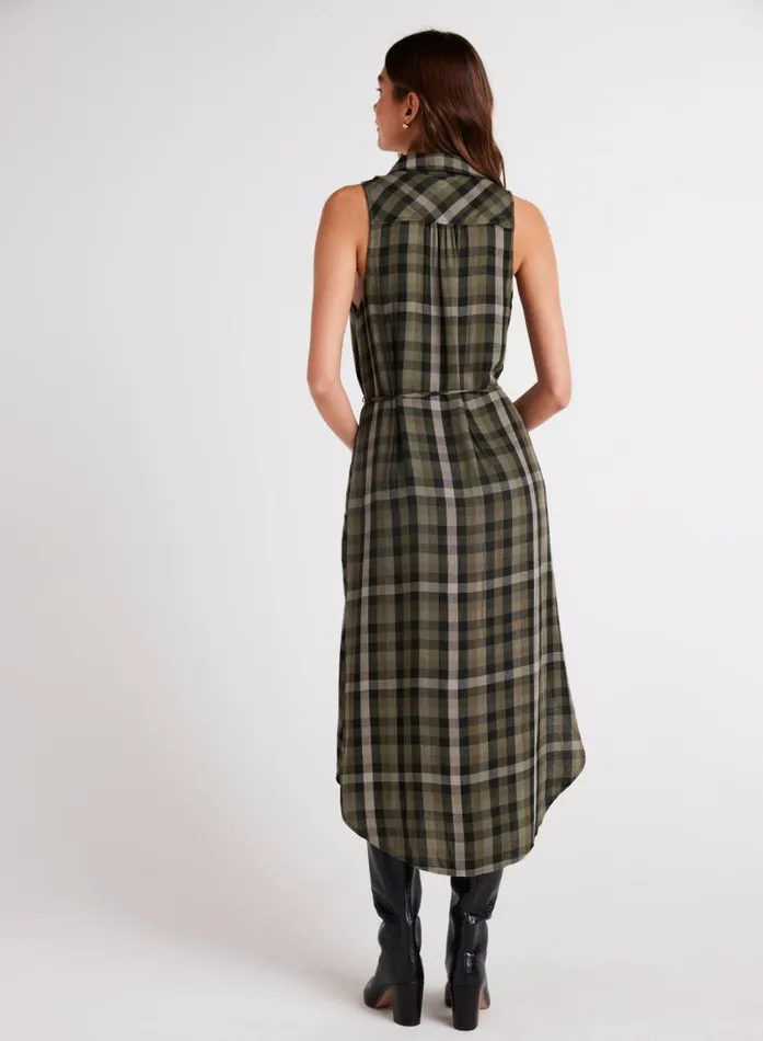 Sleeveless Button Down Midi Dress 8211 Olive Plaid Women Bella Dahl Midi Dresses Sleeveless Button Down Midi Dress 8211 Olive Plaid Women Bella Dahl Midi Dresses