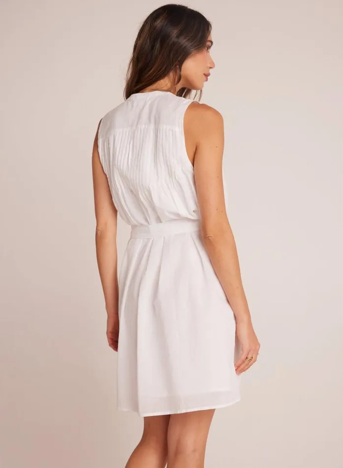 Sleeveless Pintuck Shirt Dress 8211 White Women Bella Dahl Mini Dresses Sleeveless Pintuck Shirt Dress 8211 White Women Bella Dahl Mini Dresses
