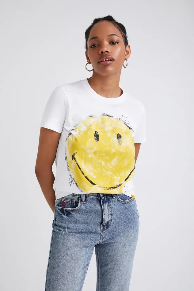 Smiley Tshirt Women Desigual Tshirts