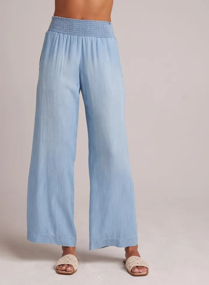 Smocked Waist Wide Leg Pant 8211 Caribbean Wash Women Bella Dahl Pants Smocked Waist Wide Leg Pant 8211 Caribbean Wash Women Bella Dahl Pants