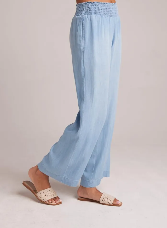 Smocked Waist Wide Leg Pant 8211 Caribbean Wash Women Bella Dahl Pants Smocked Waist Wide Leg Pant 8211 Caribbean Wash Women Bella Dahl Pants