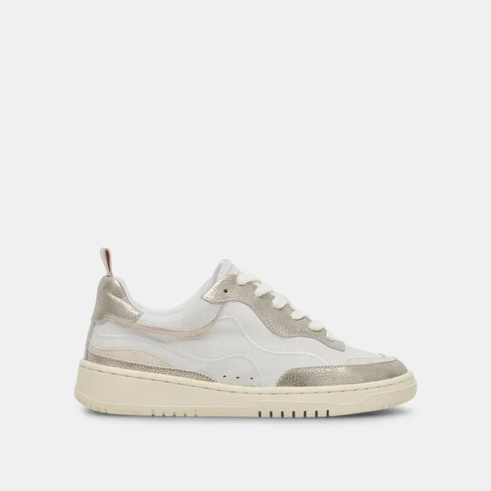 Sneakers Women Dolce Vita Adella Sneakers White Gold Leather