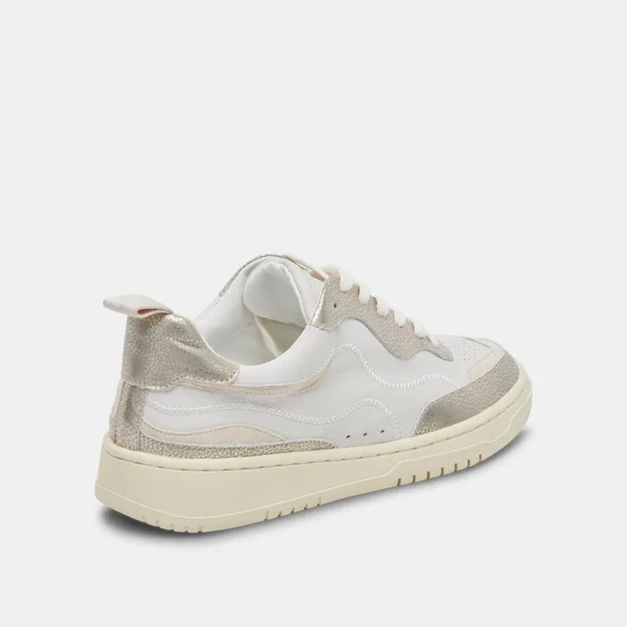 Sneakers Women Dolce Vita Adella Sneakers White Gold Leather