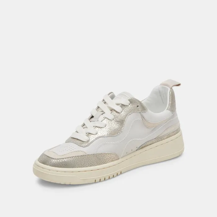 Sneakers Women Dolce Vita Adella Sneakers White Gold Leather