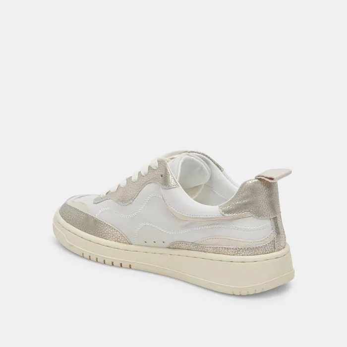 Sneakers Women Dolce Vita Adella Sneakers White Gold Leather