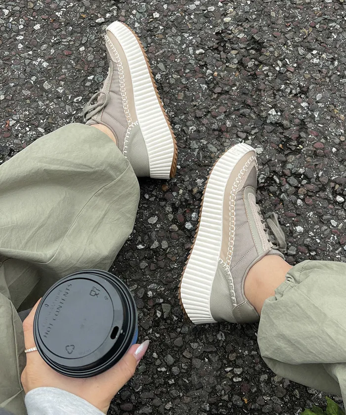Sneakers Women Dolce Vita Dolen Nylon Sneakers Dk Taupe Nylon