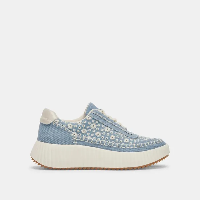Sneakers Women Dolce Vita Dolen Sneakers Blue Floral Denim