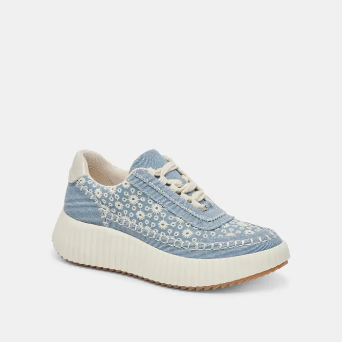 Sneakers Women Dolce Vita Dolen Sneakers Blue Floral Denim