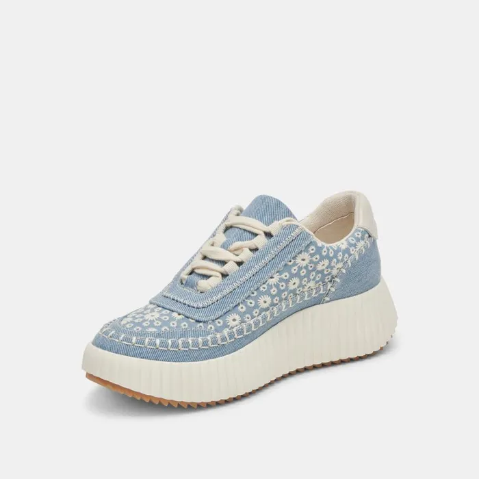 Sneakers Women Dolce Vita Dolen Sneakers Blue Floral Denim