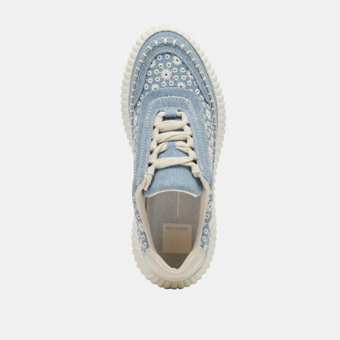Sneakers Women Dolce Vita Dolen Sneakers Blue Floral Denim