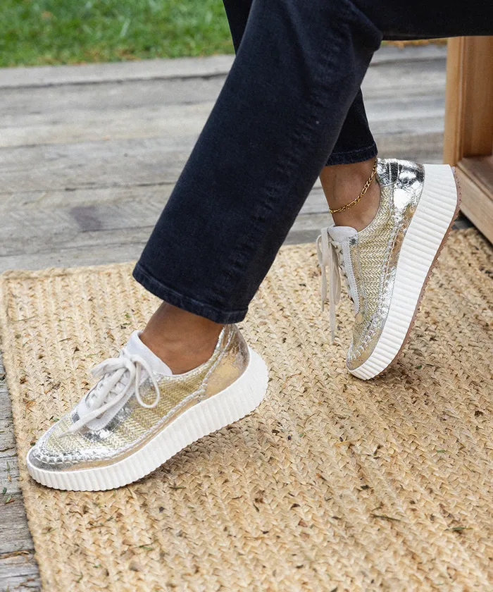 Sneakers Women Dolce Vita Dolen Sneakers Gold Knit