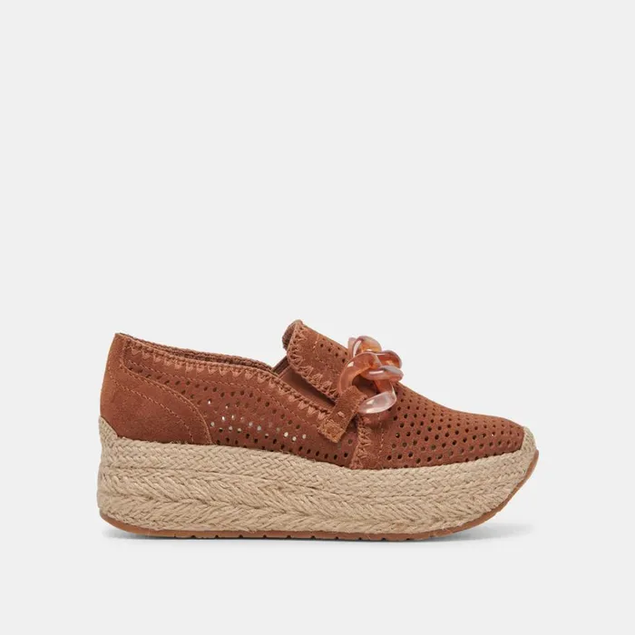 Sneakers Women Dolce Vita Jhenee Espadrille Sneakers Pecan Perforated Suede