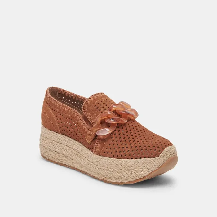 Sneakers Women Dolce Vita Jhenee Espadrille Sneakers Pecan Perforated Suede