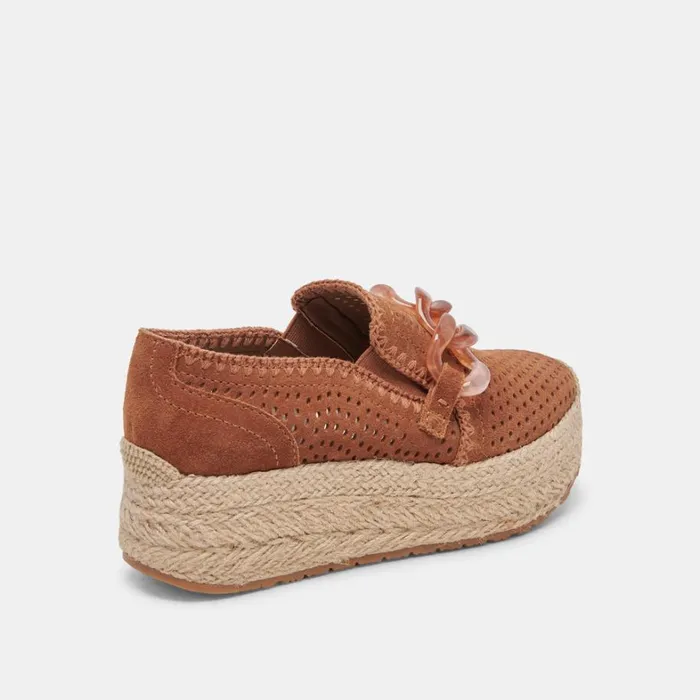 Sneakers Women Dolce Vita Jhenee Espadrille Sneakers Pecan Perforated Suede