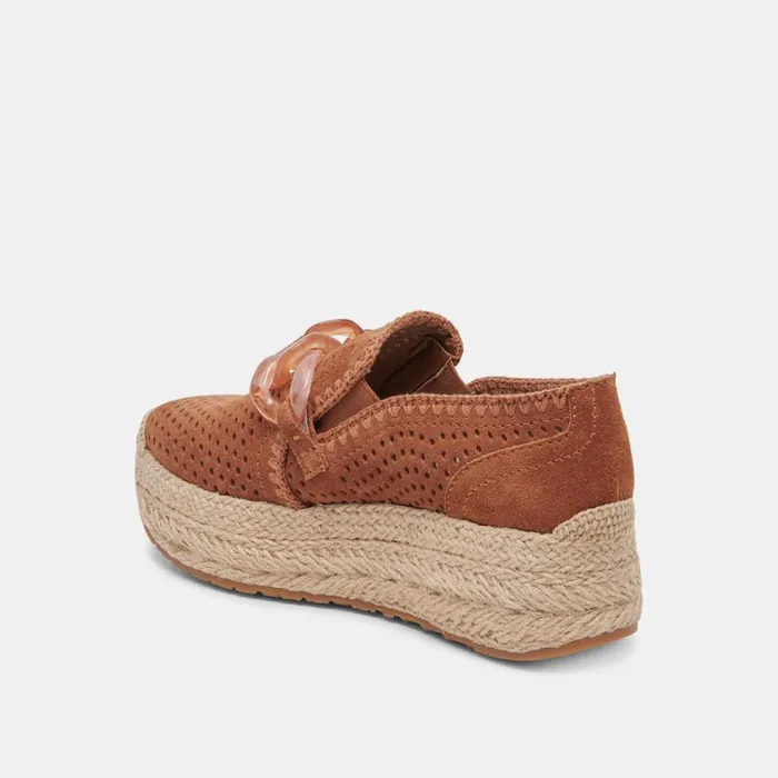 Sneakers Women Dolce Vita Jhenee Espadrille Sneakers Pecan Perforated Suede