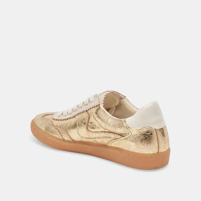 Sneakers Women Dolce Vita Notice Sneakers Gold Distressed Leather