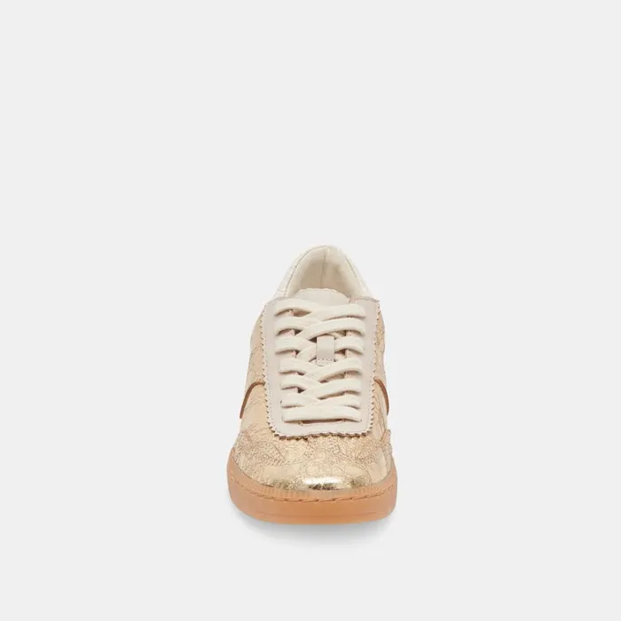 Sneakers Women Dolce Vita Notice Sneakers Gold Distressed Leather