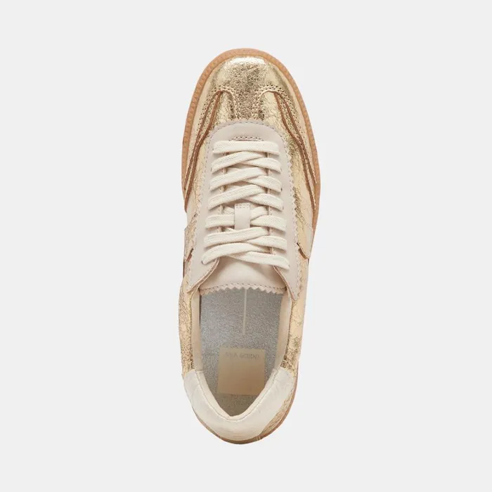Sneakers Women Dolce Vita Notice Sneakers Gold Distressed Leather
