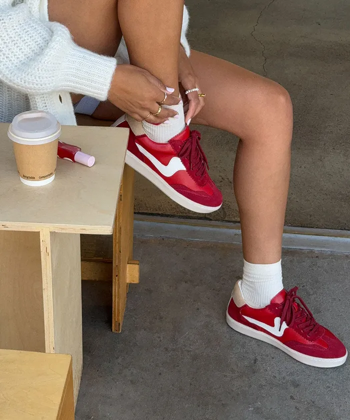 Sneakers Women Dolce Vita Notice Sneakers Red Suede
