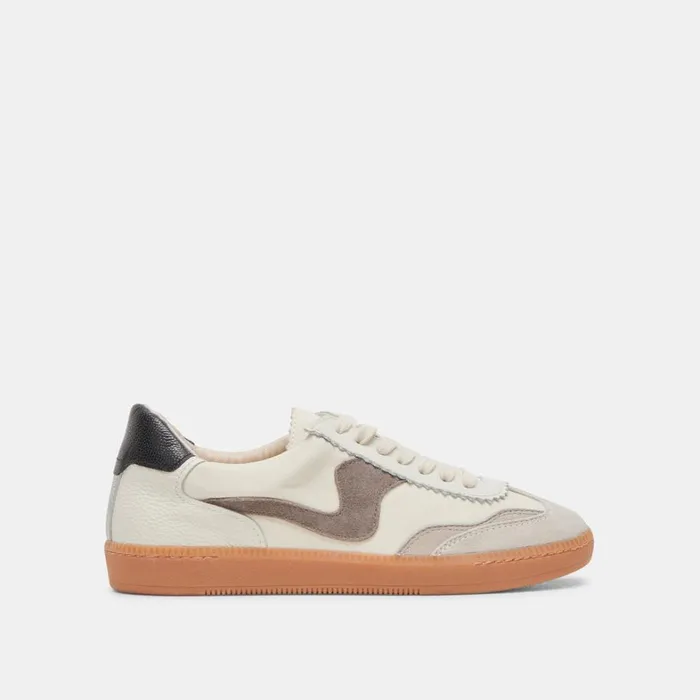 Sneakers Women Dolce Vita Notice Wide Sneakers White Grey Leather