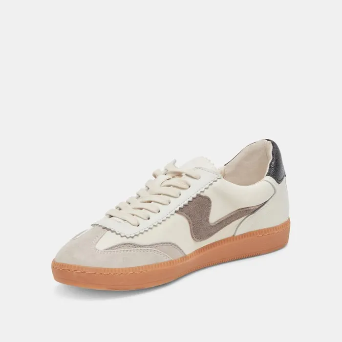Sneakers Women Dolce Vita Notice Wide Sneakers White Grey Leather