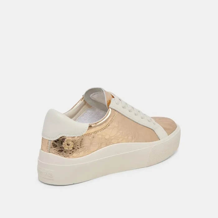 Sneakers Women Dolce Vita Zayn 360 Sneakers Gold Distressed Leather