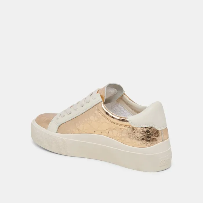 Sneakers Women Dolce Vita Zayn 360 Sneakers Gold Distressed Leather