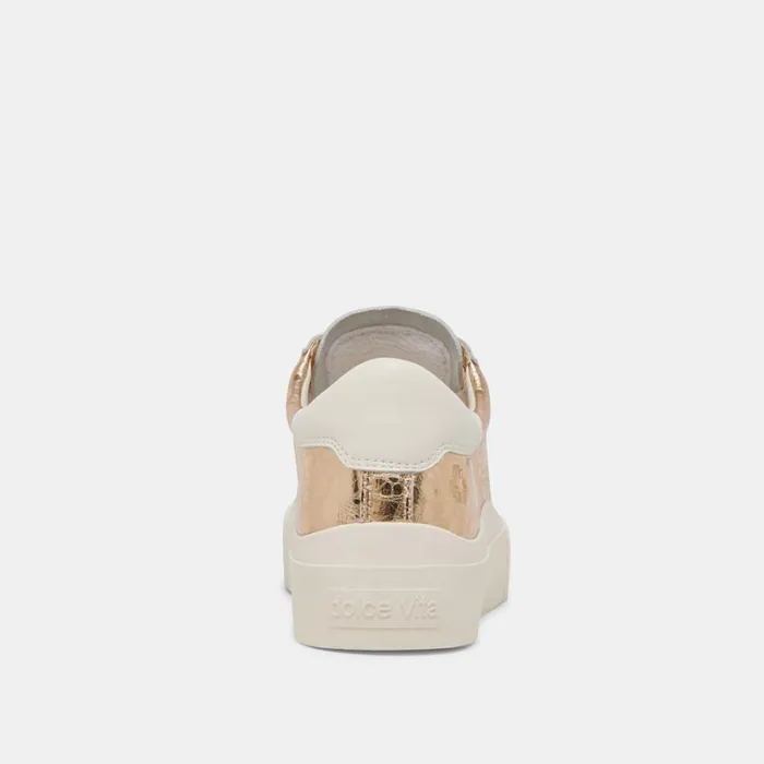 Sneakers Women Dolce Vita Zayn 360 Sneakers Gold Distressed Leather