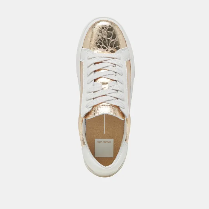 Sneakers Women Dolce Vita Zayn 360 Sneakers Gold Distressed Leather