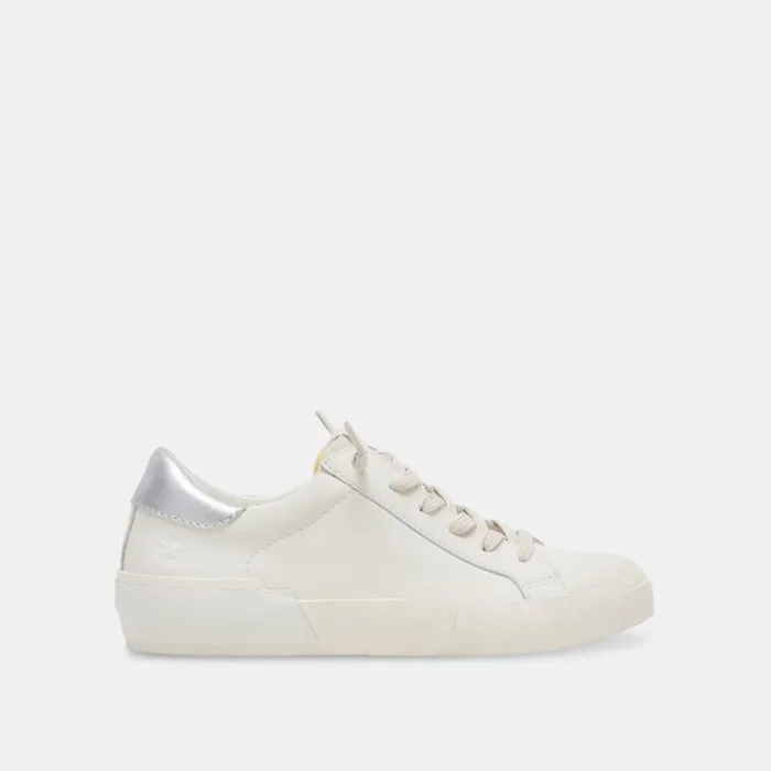 Sneakers Women Dolce Vita Zina Foam 360 Sneakers White Silver Recycled Leather