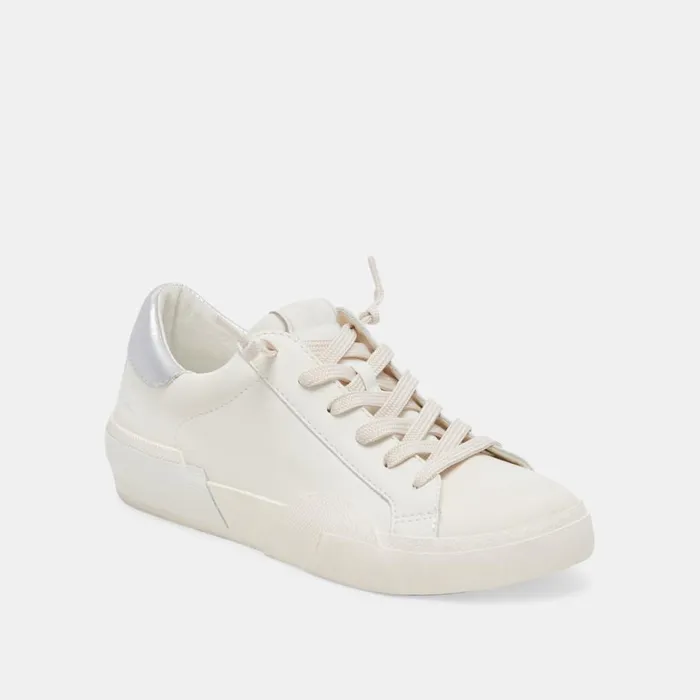 Sneakers Women Dolce Vita Zina Foam 360 Sneakers White Silver Recycled Leather