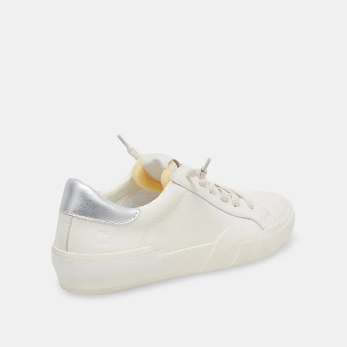 Sneakers Women Dolce Vita Zina Foam 360 Sneakers White Silver Recycled Leather