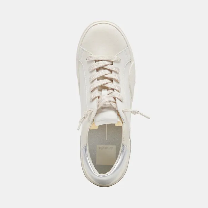 Sneakers Women Dolce Vita Zina Foam 360 Sneakers White Silver Recycled Leather